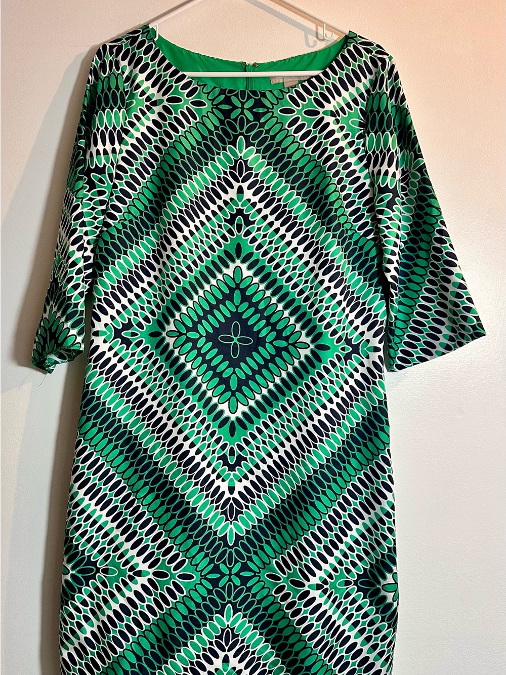 Green Midi Banana Republic Geometric Shift Dress - Women